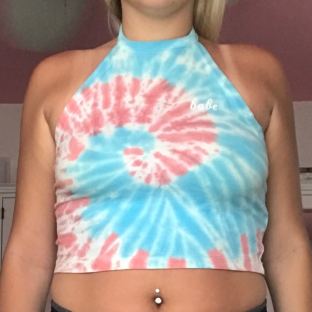tie dye halter top